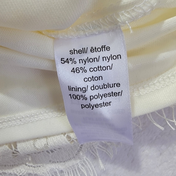 NWT Maurices White Lace Cap Sleeve Lined Mini Dress Bridal Shower Size Small - Picture 10 of 14